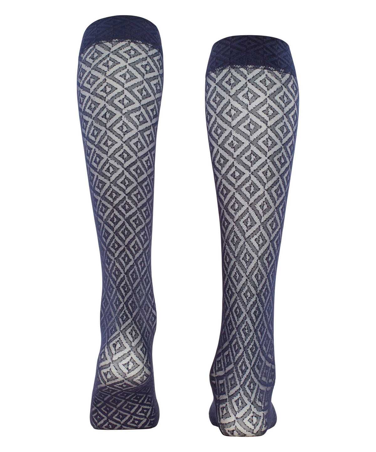 Falke Tessellating 25 DEN Knee-high Socks Socken Damen Blau | 1762893-CK