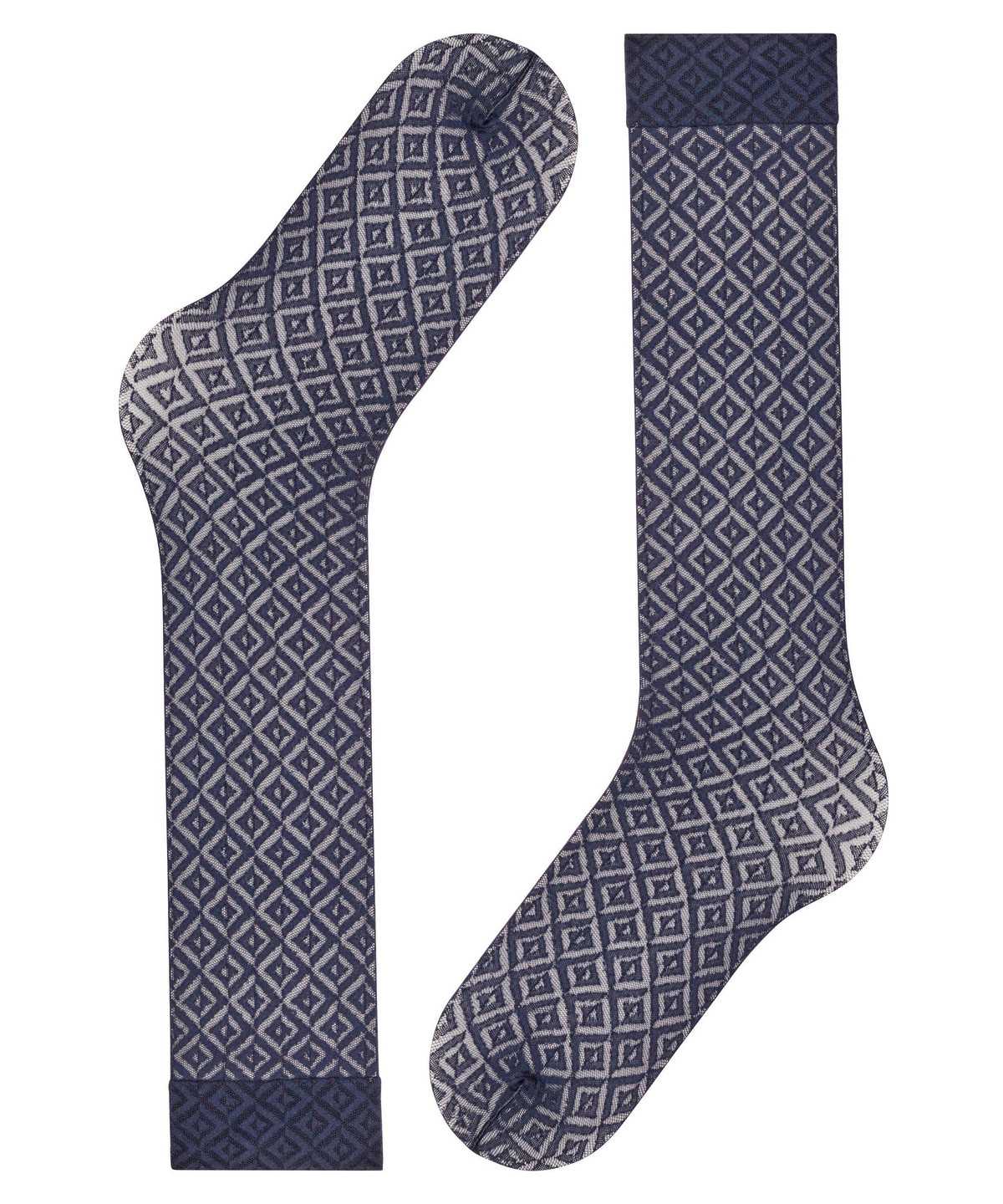 Falke Tessellating 25 DEN Knee-high Socks Socken Damen Blau | 1762893-CK