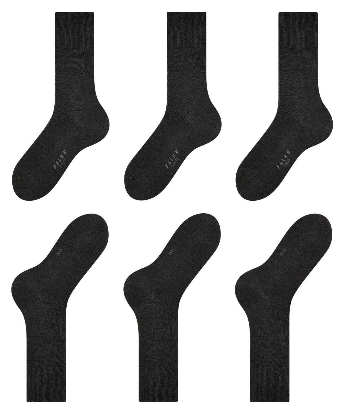 Falke Tiago 3-Pack Socks Socken Herren Grau | 6120584-HW