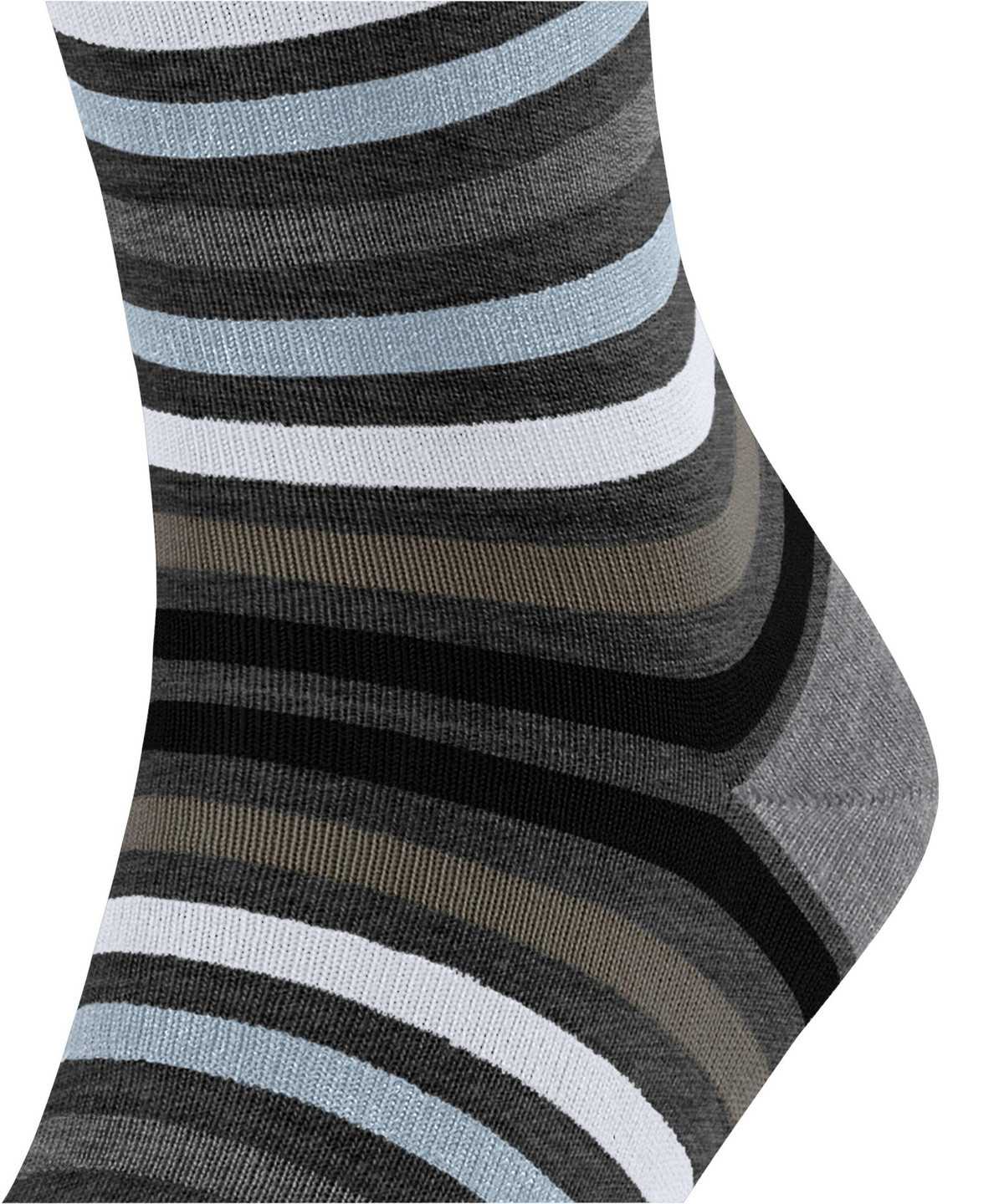 Falke Tinted Stripe Socks Socken Herren Grau | 0897634-VL