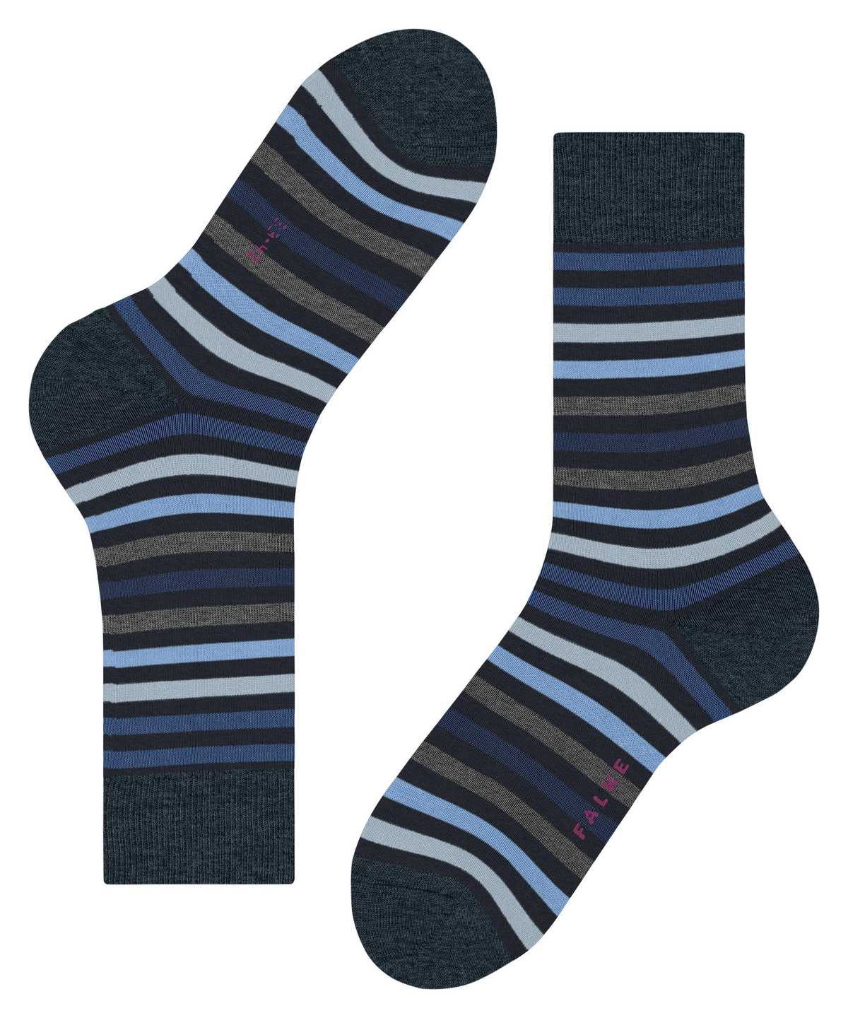 Falke Tinted Stripe Socks Socken Herren Blau | 0349217-QL