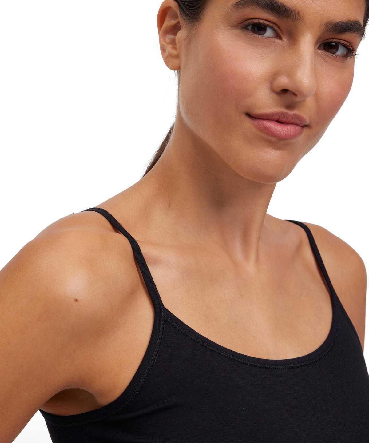 Falke Top Round-neck Daily Climate Control Bras & Tops Damen Schwarz | 4586792-UO