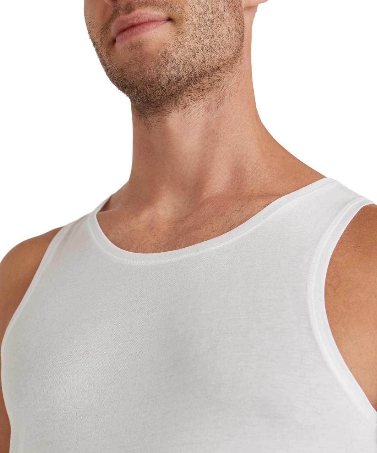 Falke Top Round-neck Daily Natural Weste Herren Weiß | 0174628-PF